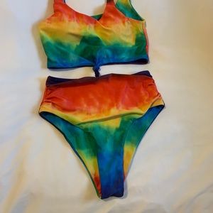 Tie Dye High Waisted Bikini